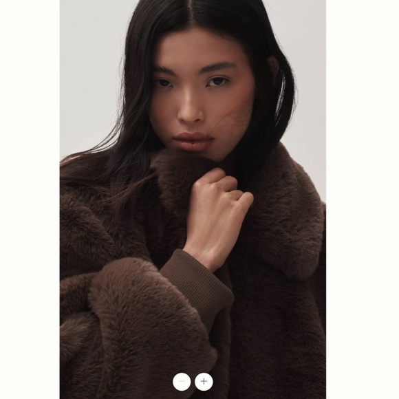 Anthropologie Maeve Cropped Faux-Fur Coat - Picture 4 of 5